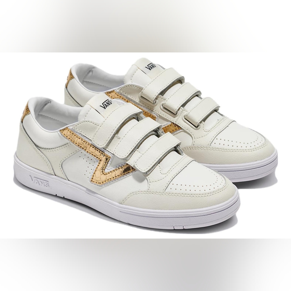 Vans Lowland ComfyCush V Metallic Marshmallow/Gold Unisex Women's Shoes Size 7